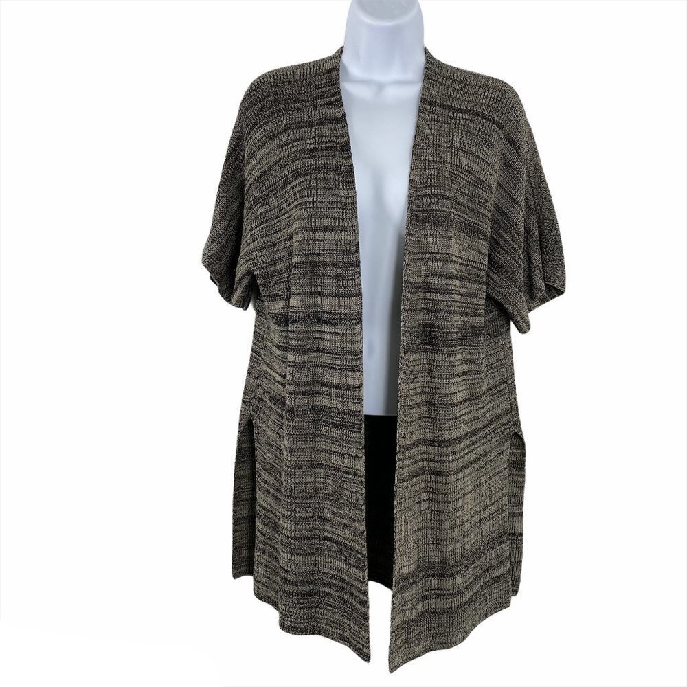 Eileen Fisher Open Cardigan Sweater Knit Short Sle